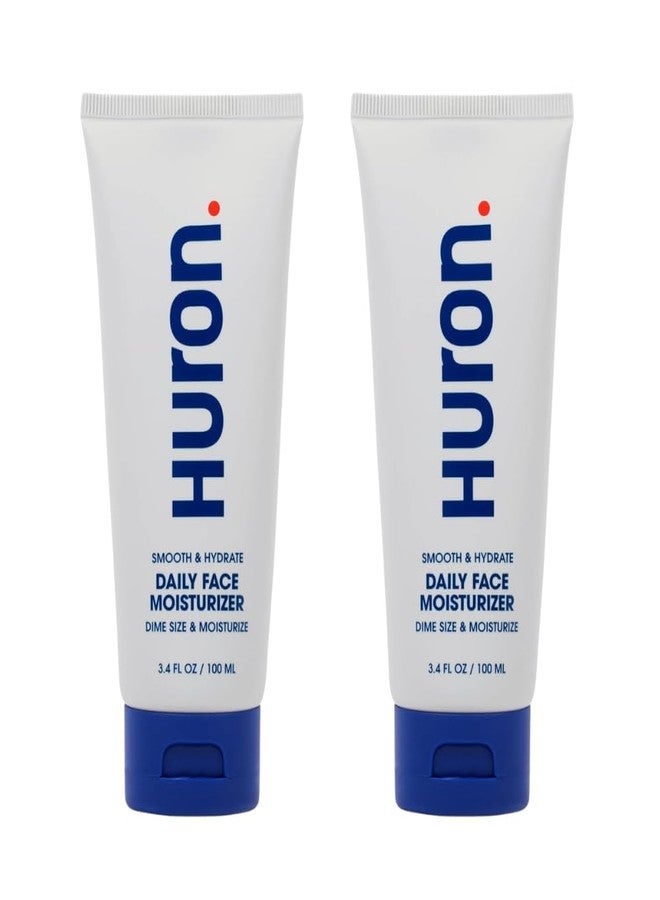 Huron Men’s Face Moisturizer – Lightweight, Soothing, Cooling Face Lotion for All-Day Lasting Hydration – Vegan, Phthalate Free, Sulfate Free, Paraben Free – 3.4 Fl Oz (2 Pack) - Image 1